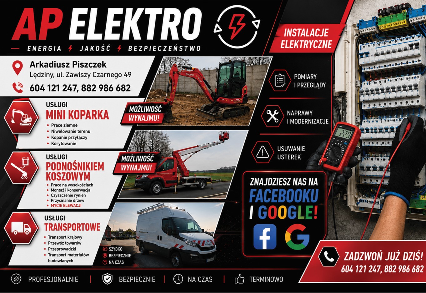 przyłącza elektryczne LĘDZINY